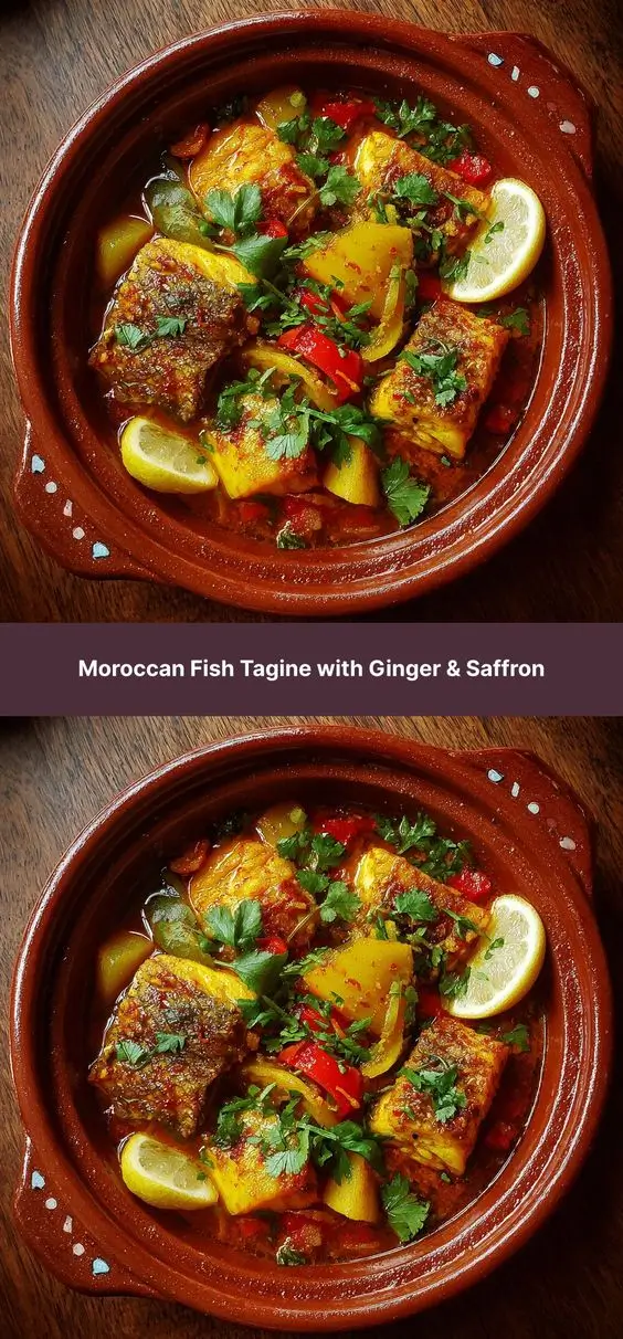 Moroccan Fish Tagine with Ginger & Saffron