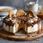 No-Bake Biscoff Cookie Butter Cheesecake