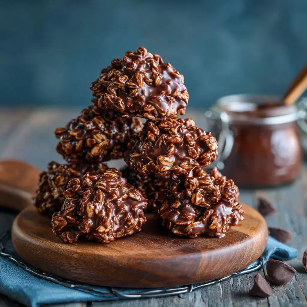 No Bake Chocolate Oat Clusters