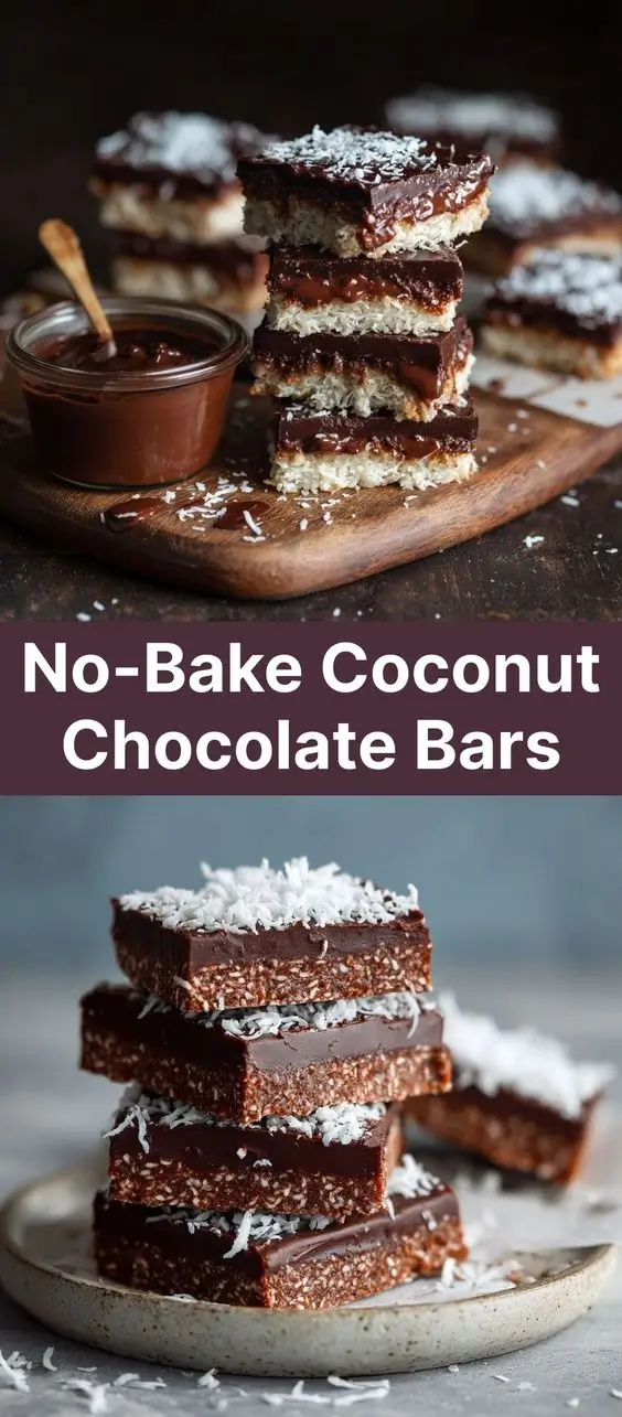 No-Bake Coconut Chocolate Bars