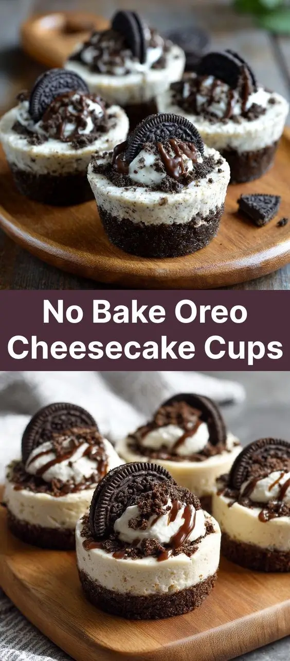 No Bake Oreo Cheesecake Cups