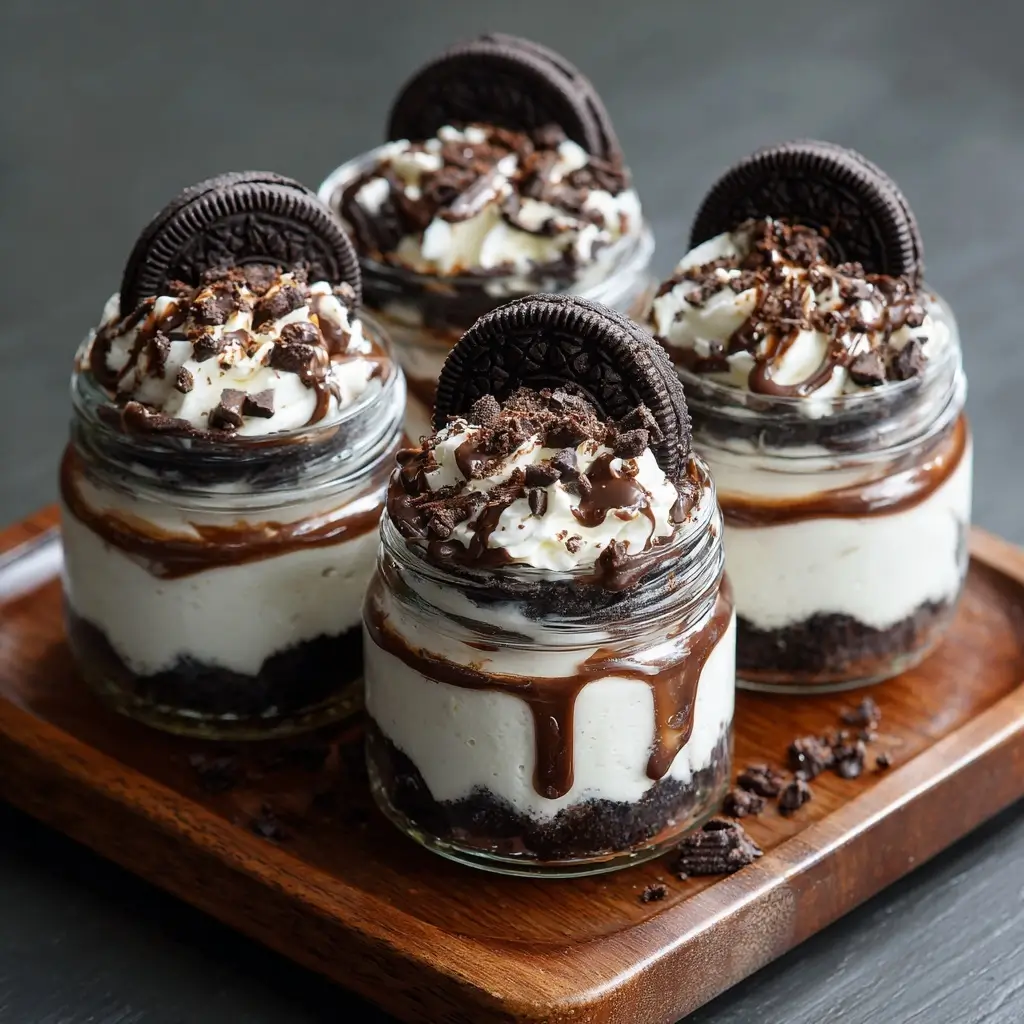 No-Bake Oreo Cheesecake Jars