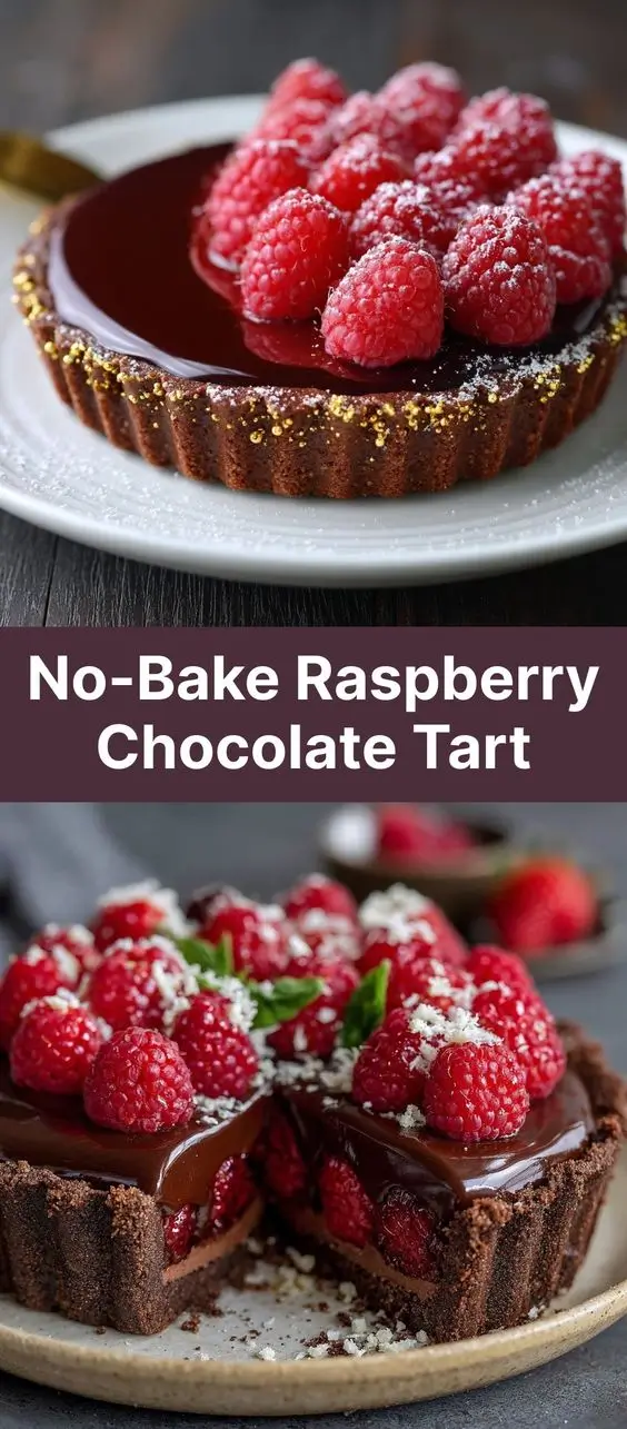 No-Bake Raspberry Chocolate Tart