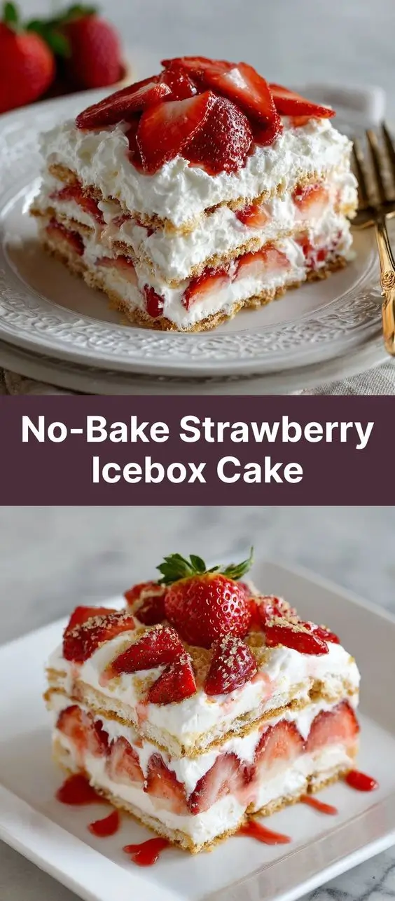 No-Bake Strawberry Icebox Cake