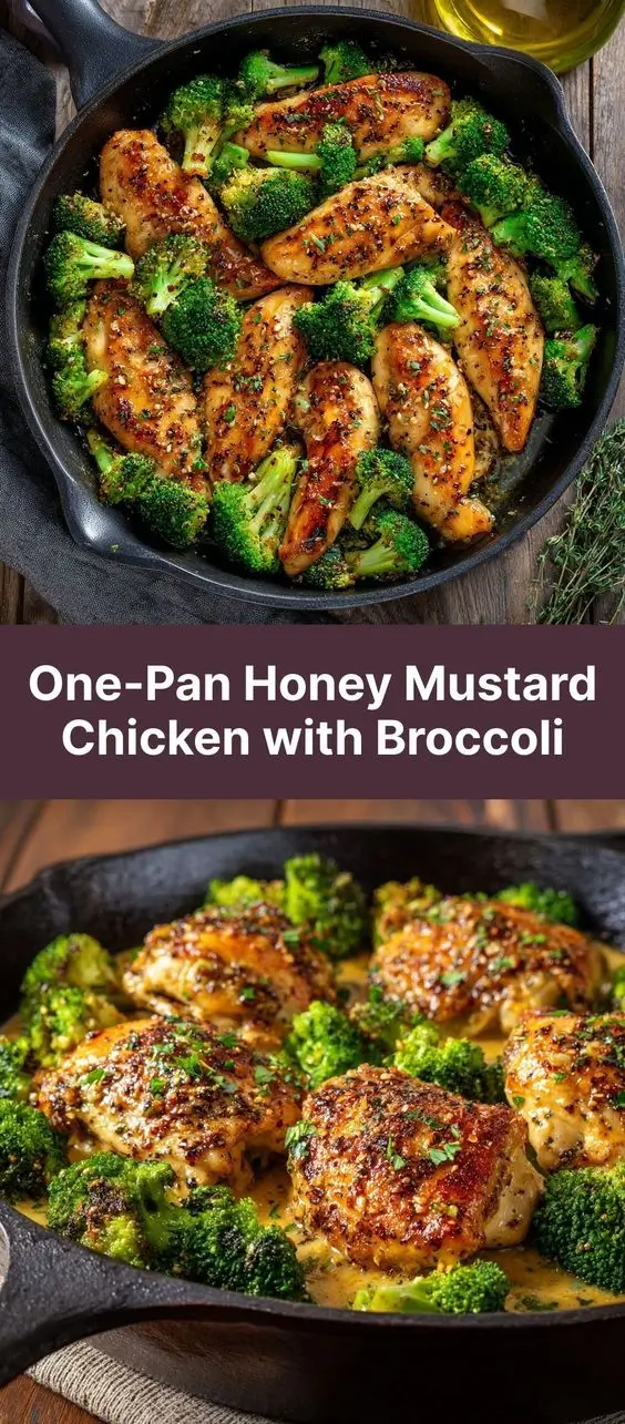 One-Pan Honey Mustard Chicken with Broccoli