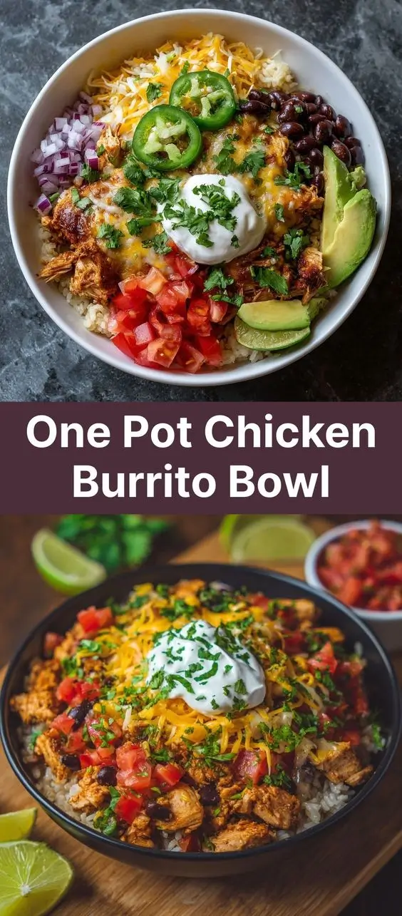 One Pot Chicken Burrito Bowl