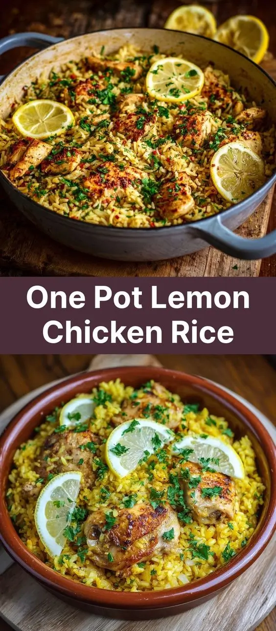 One Pot Lemon Chicken Rice
