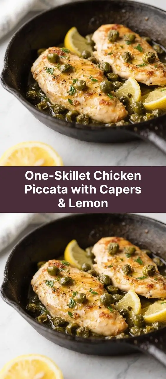 One-Skillet Chicken Piccata with Capers & Lemon