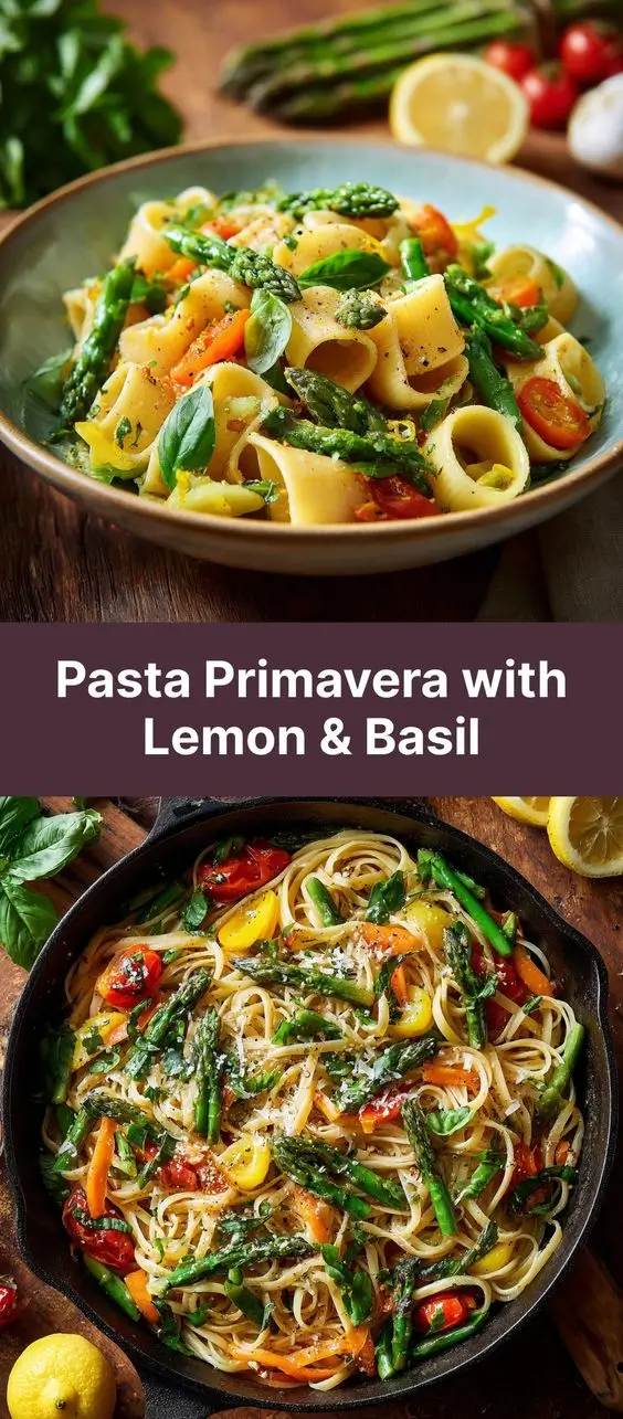 Pasta Primavera with Lemon & Basil