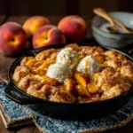 Peach Cobbler Skillet Dessert
