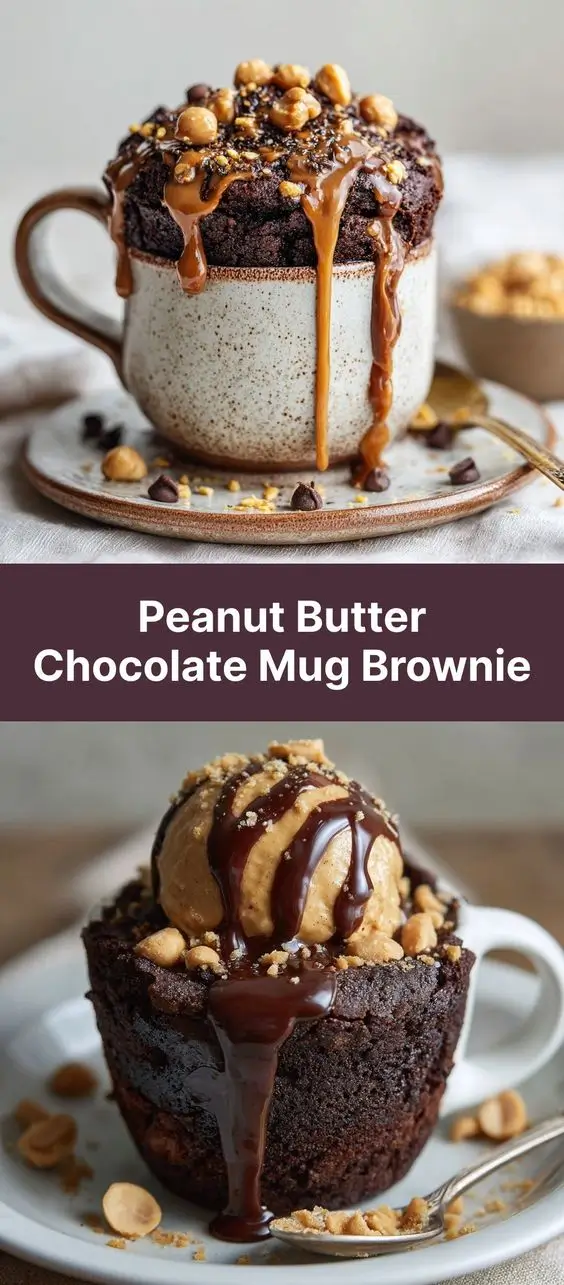 Peanut Butter Chocolate Mug Brownie