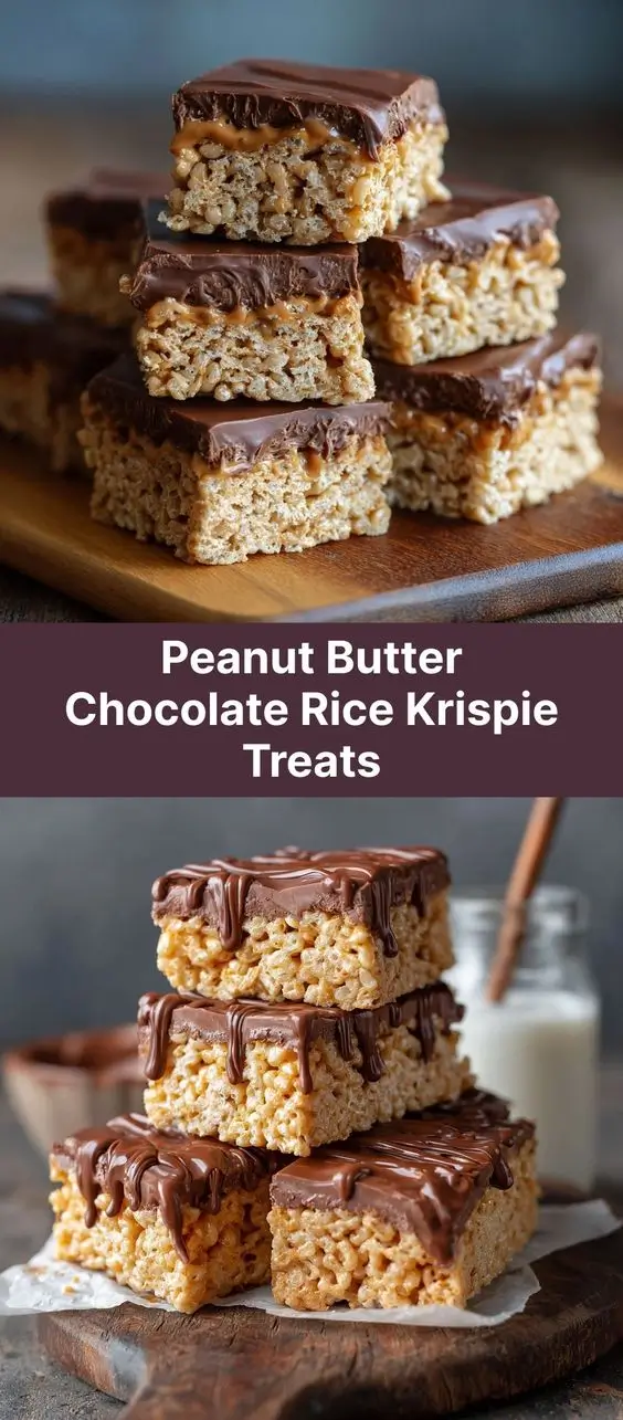 Peanut Butter Chocolate Rice Krispie Treats