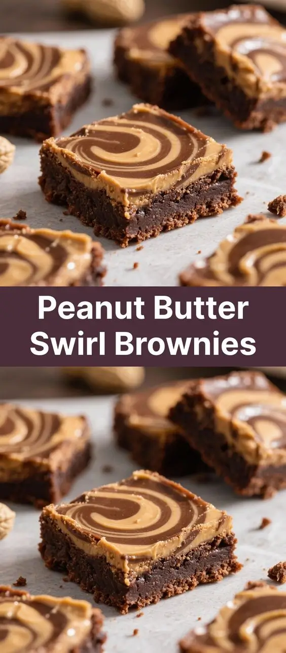 Peanut Butter Swirl Brownies