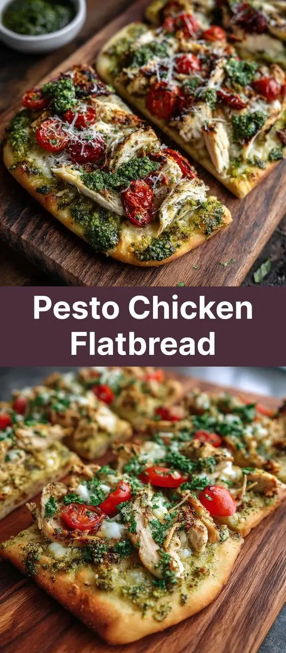 Pesto Chicken Flatbread