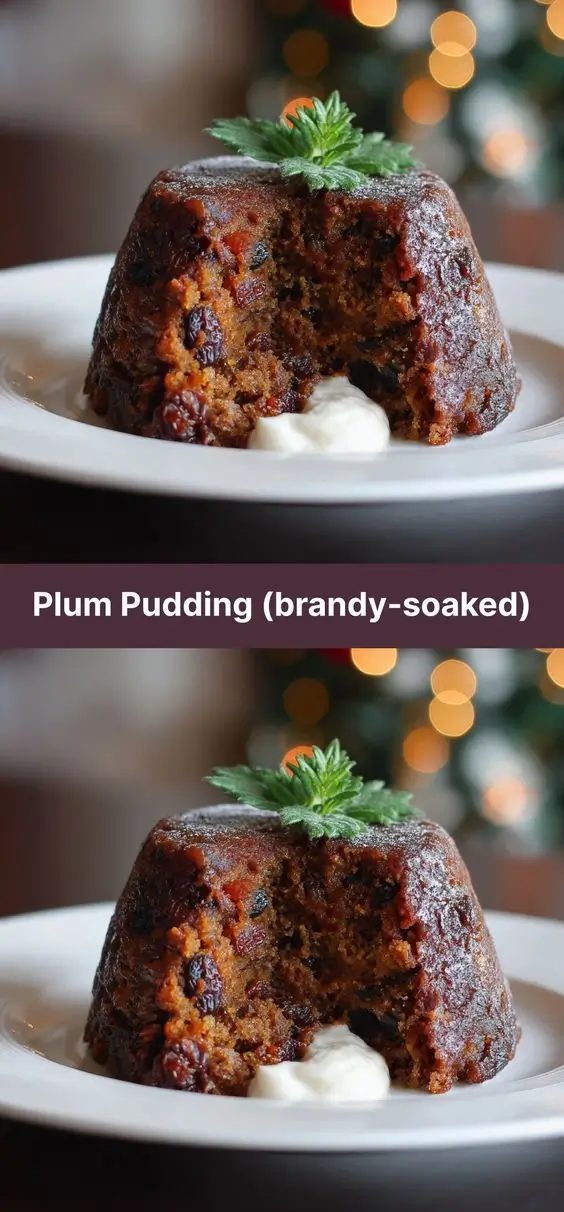 Plum Pudding (brandy-soaked)