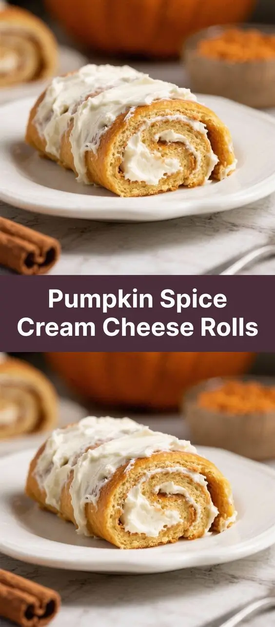 Pumpkin Spice Cream Cheese Rolls