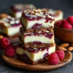 Raspberry Almond Cheesecake Bars
