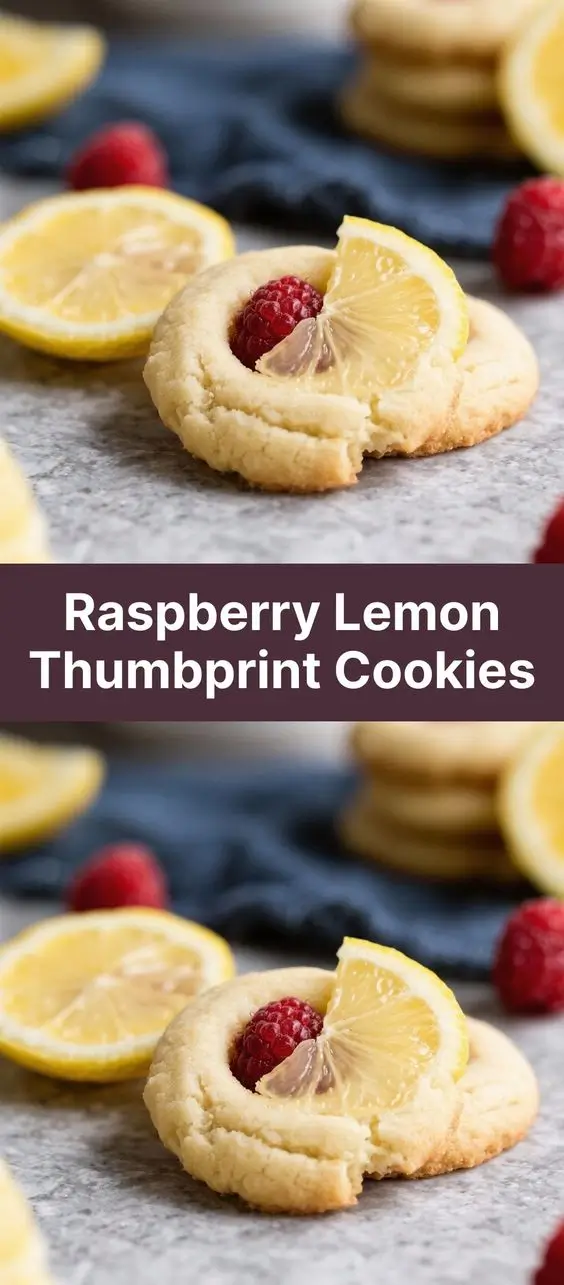 Raspberry Lemon Thumbprint Cookies