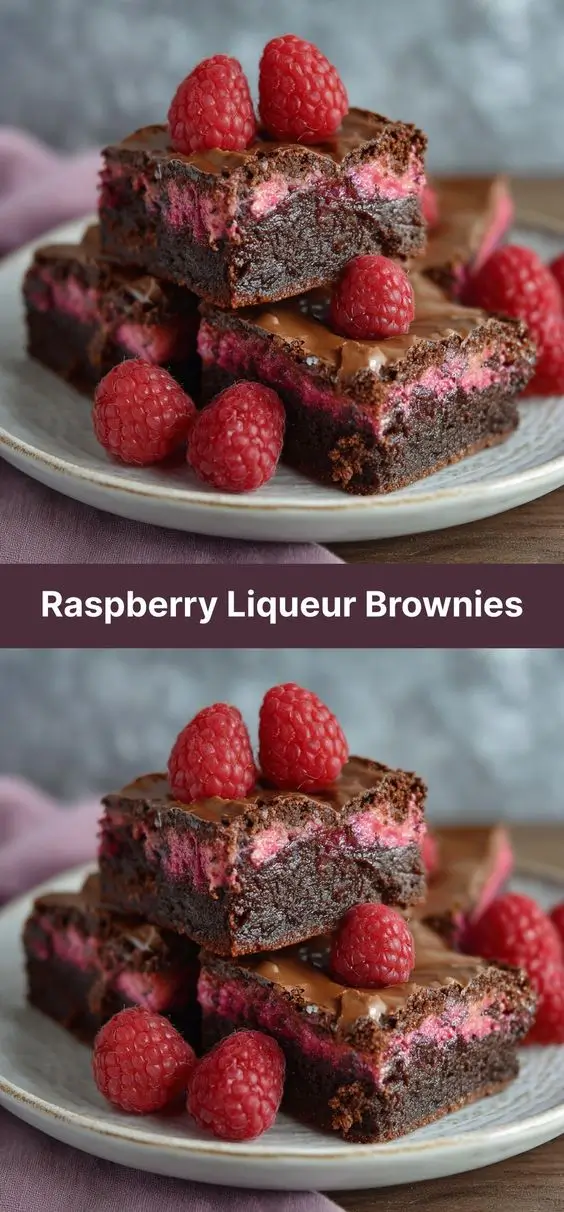 Raspberry Liqueur Brownies