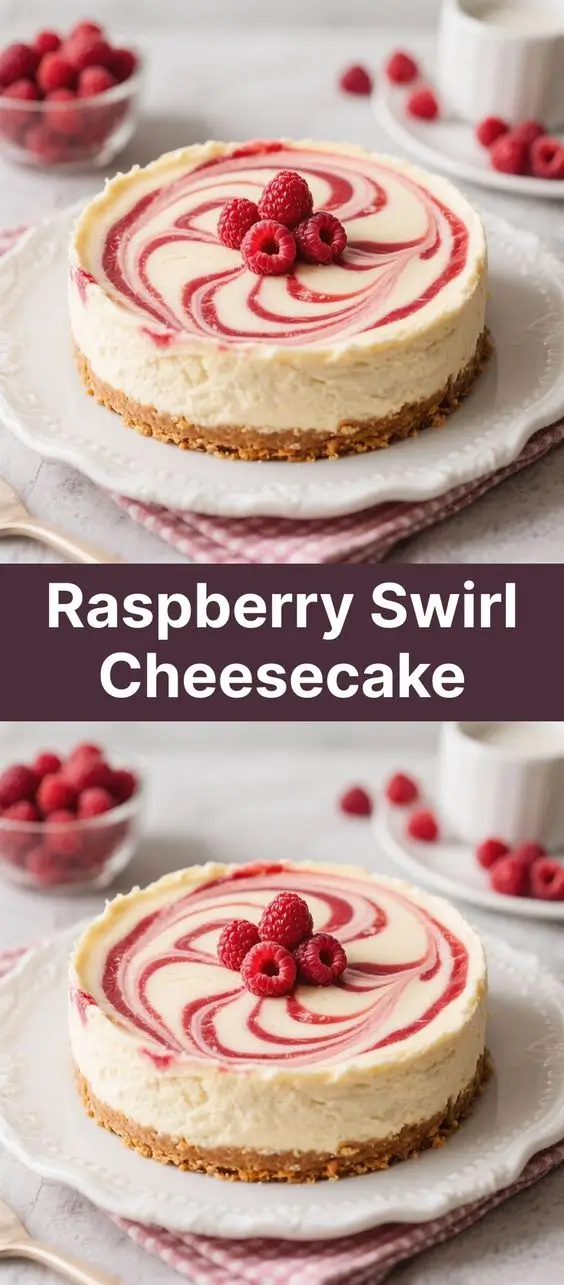 Raspberry Swirl Cheesecake