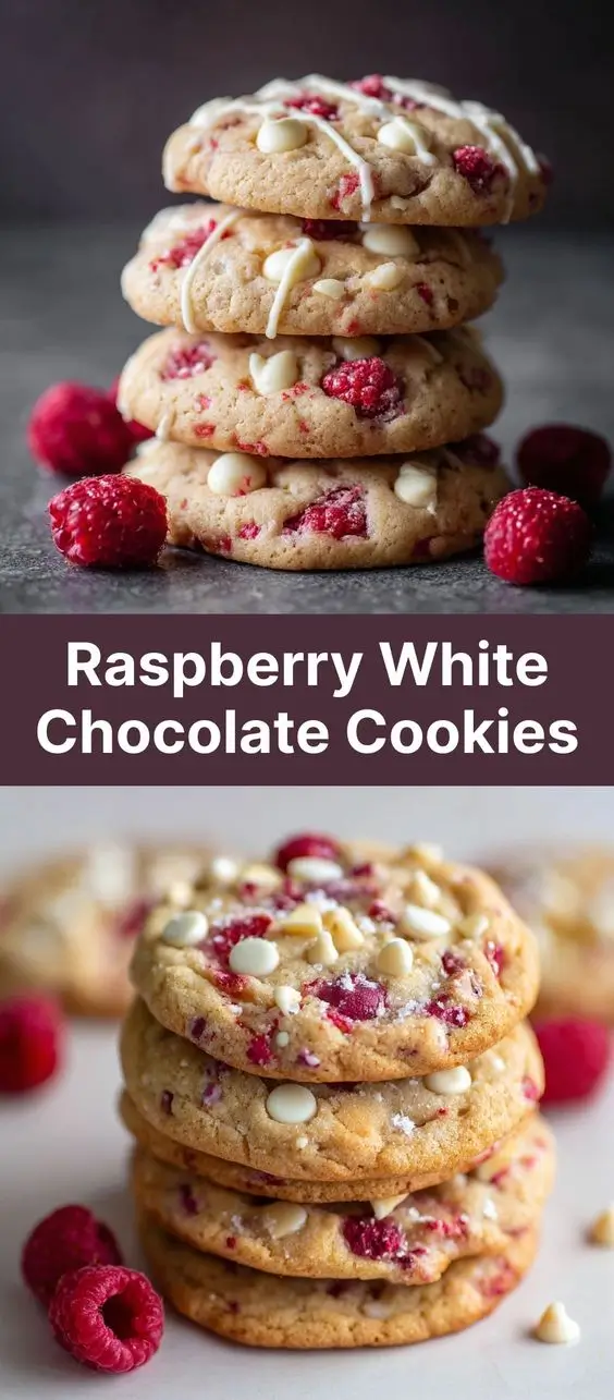 Raspberry White Chocolate Cookies
