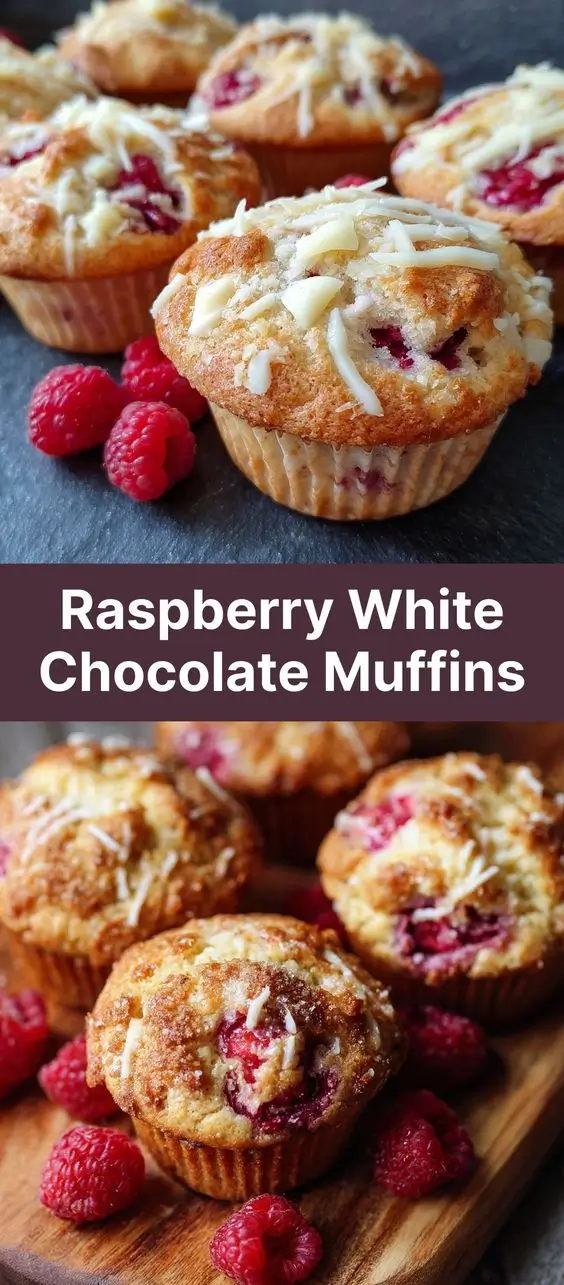 Raspberry White Chocolate Muffins