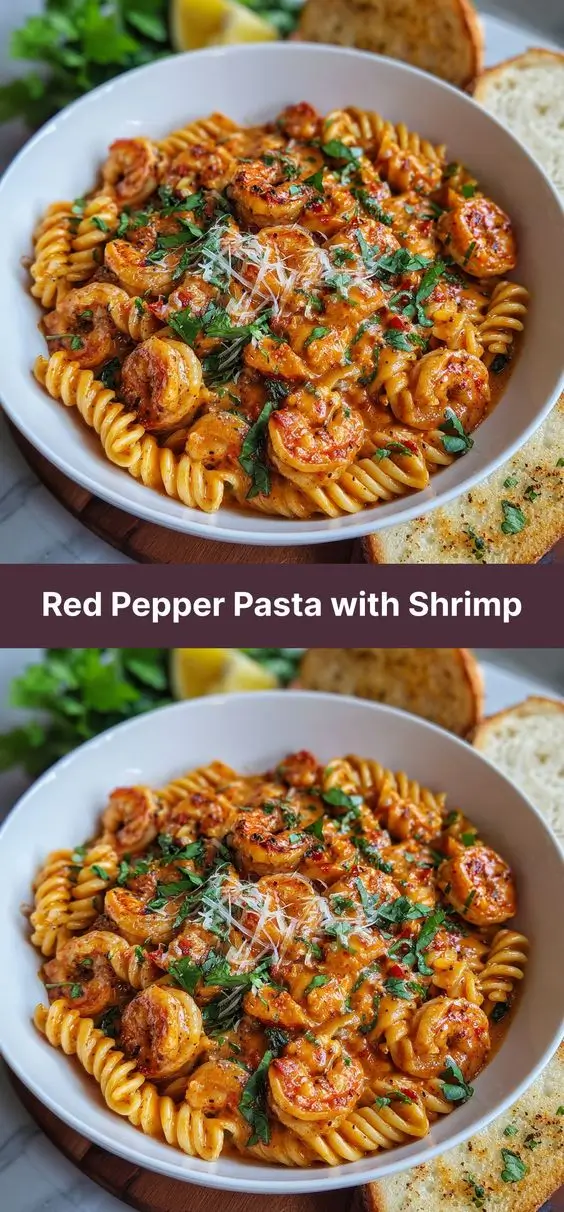 Red Pepper Pasta with Shrimp