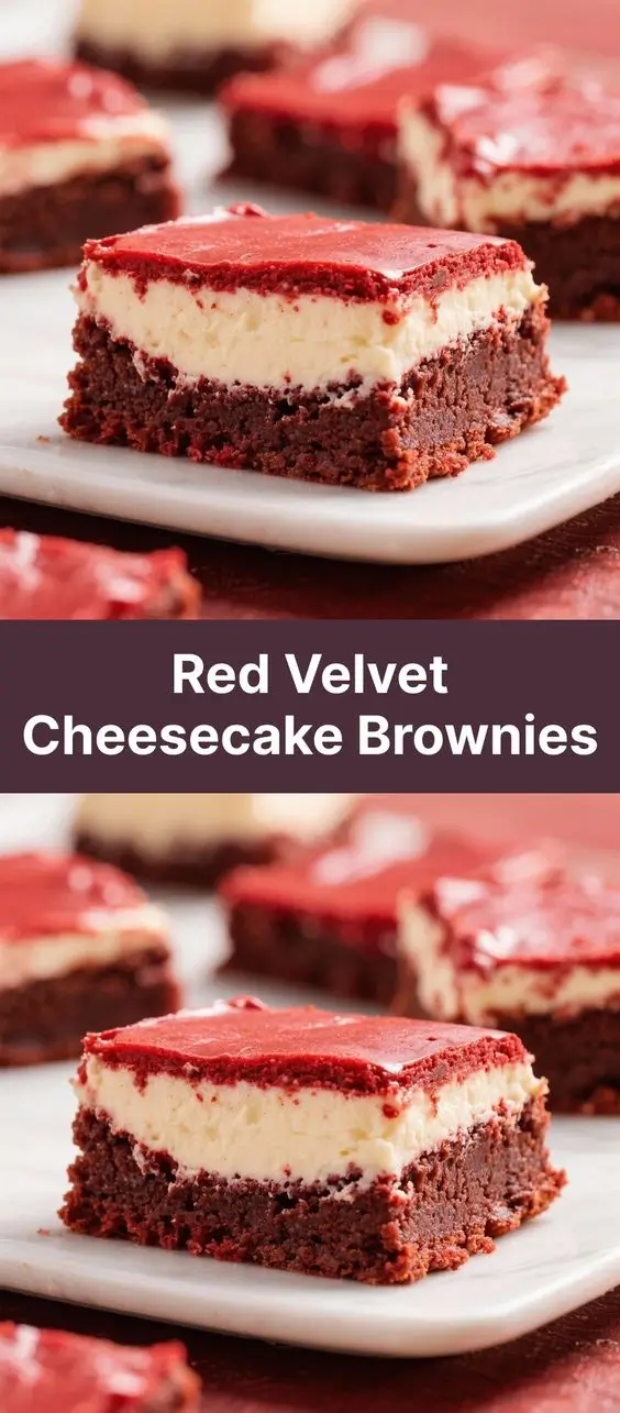 Red Velvet Cheesecake Brownies