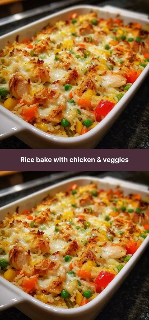Rice bake with chicken & veggies