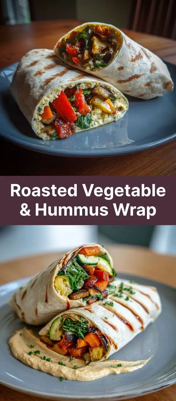 Roasted Vegetable & Hummus Wrap
