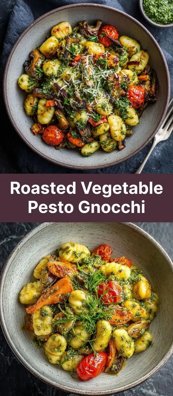 Roasted Vegetable Pesto Gnocchi