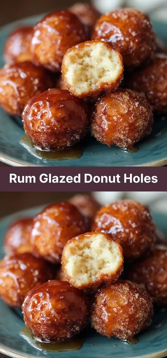 Rum Glazed Donut Holes