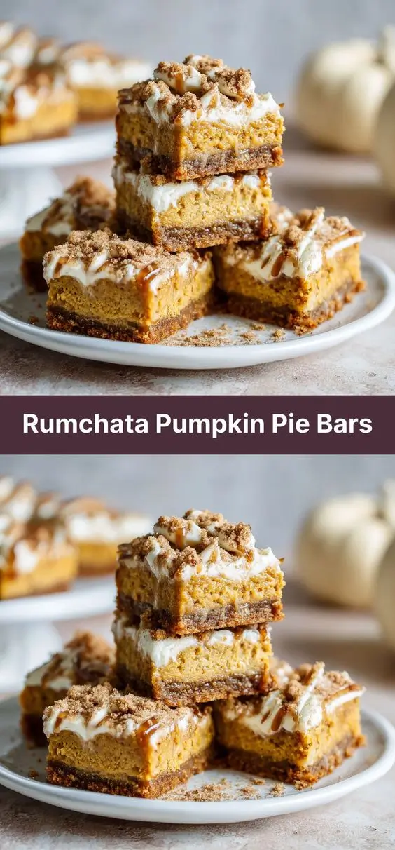 Rumchata Pumpkin Pie Bars