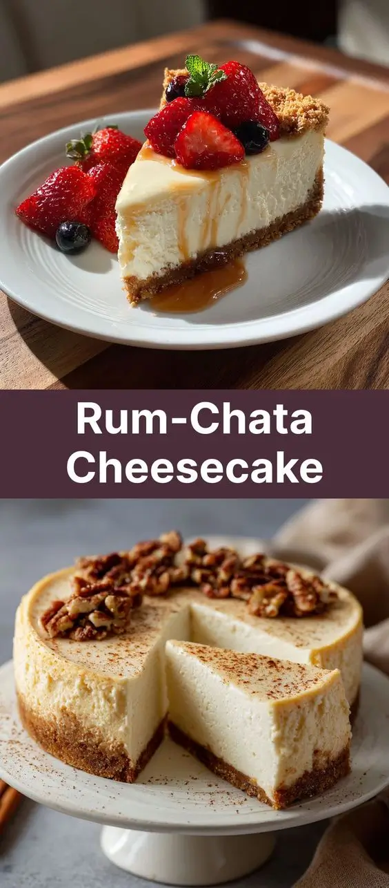 Rum‑Chata Cheesecake