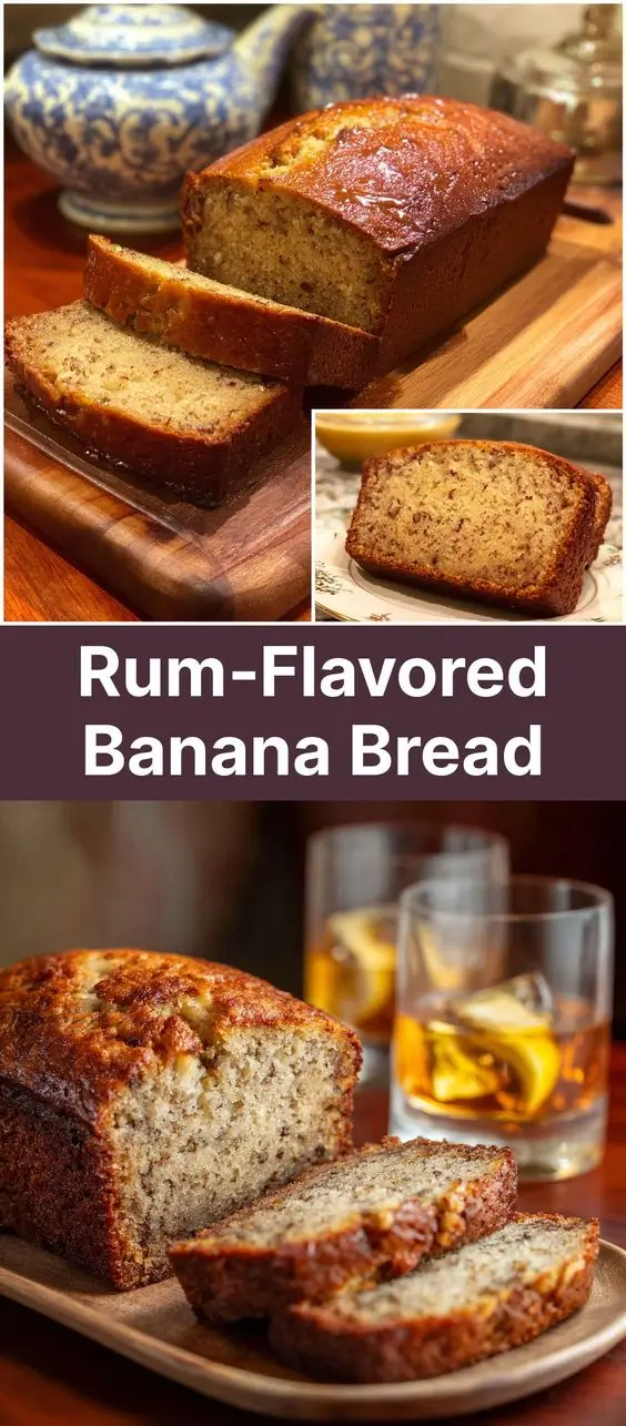 Rum‑Flavored Banana Bread