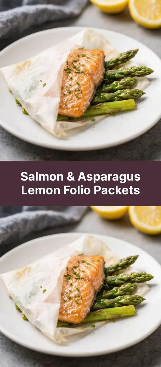 Salmon & Asparagus Lemon Folio Packets