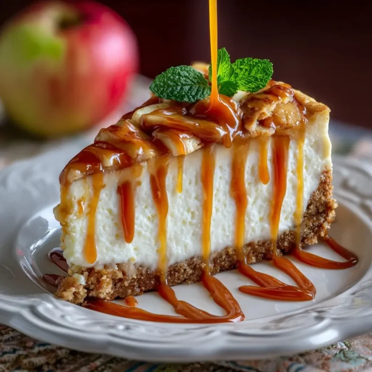 Salted Caramel Apple Cheesecake