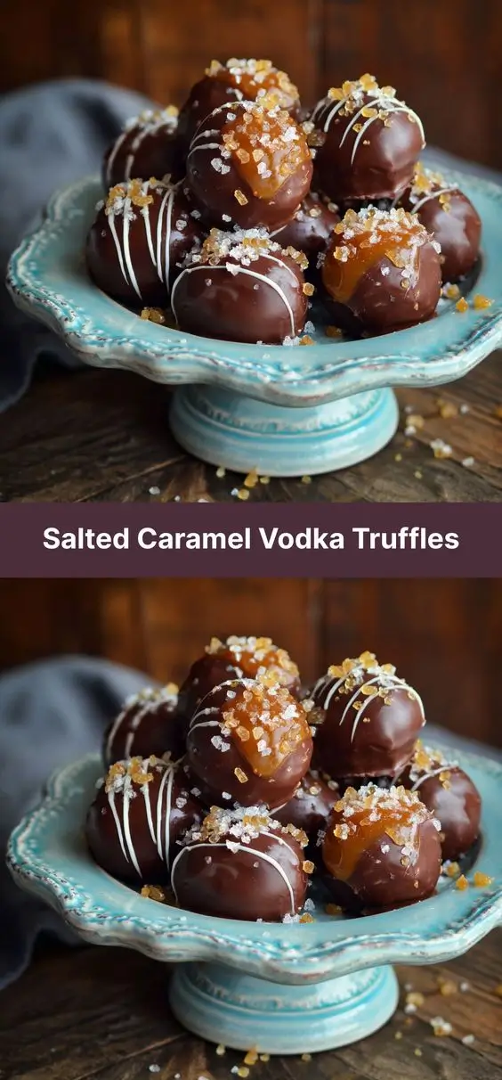 Salted Caramel Vodka Truffles
