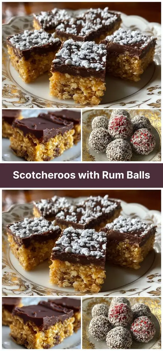 Scotcheroos with Rum Balls