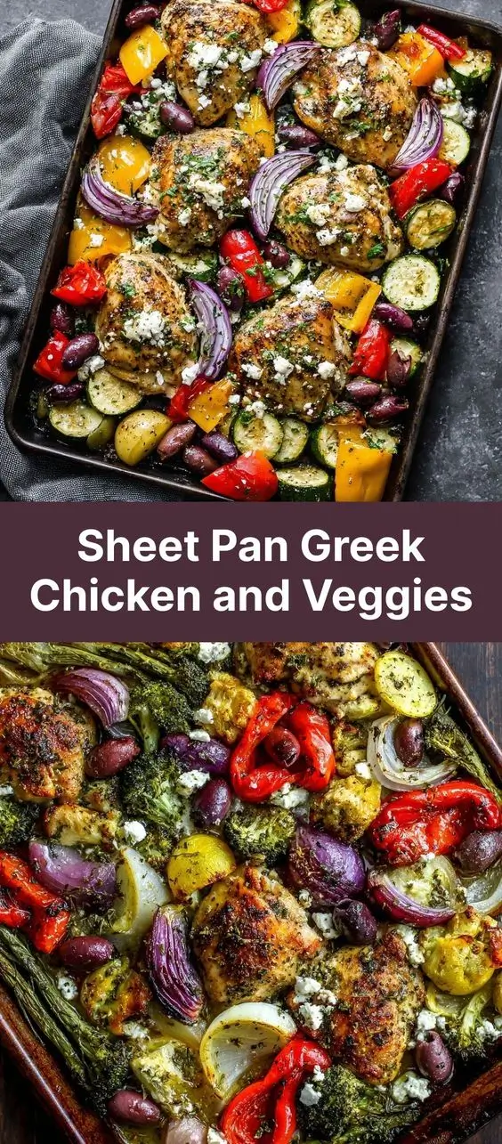 Sheet Pan Greek Chicken and Veggies