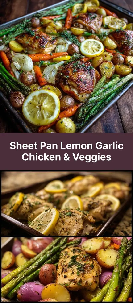 Sheet Pan Lemon Garlic Chicken & Veggies