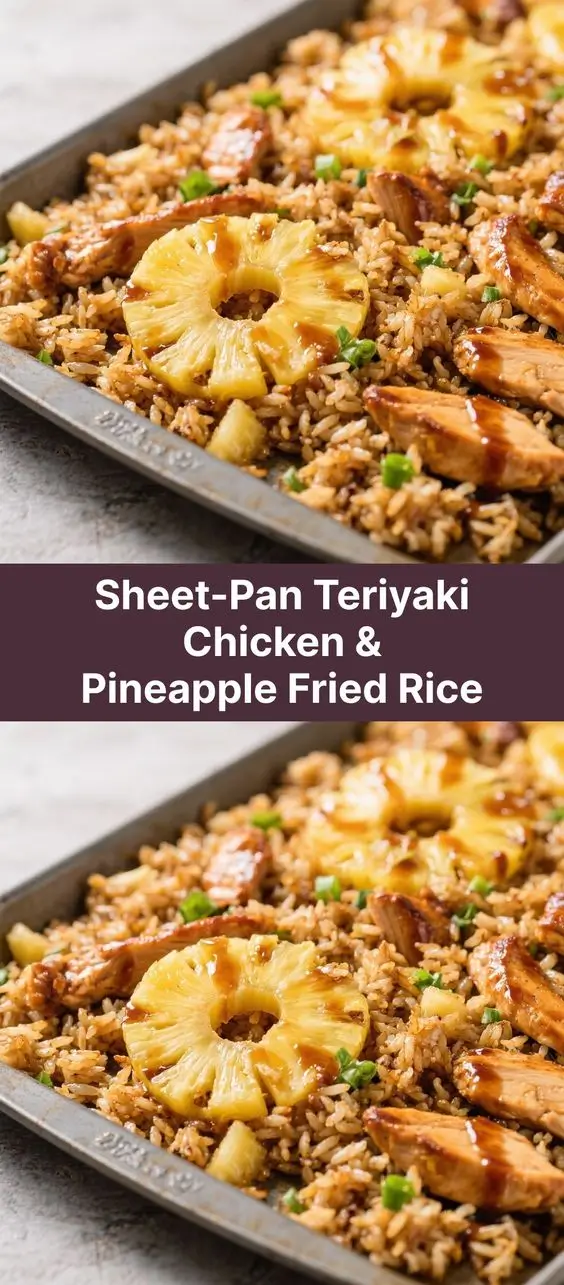 Sheet-Pan Teriyaki Chicken & Pineapple Fried Rice
