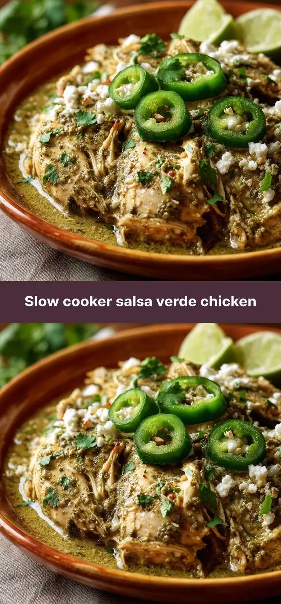 Slow cooker salsa verde chicken
