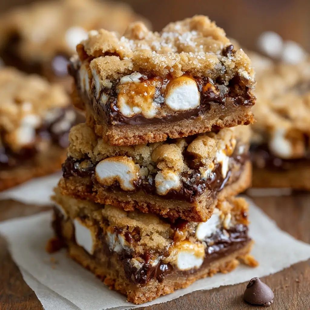 S'mores Stuffed Cookie Bars