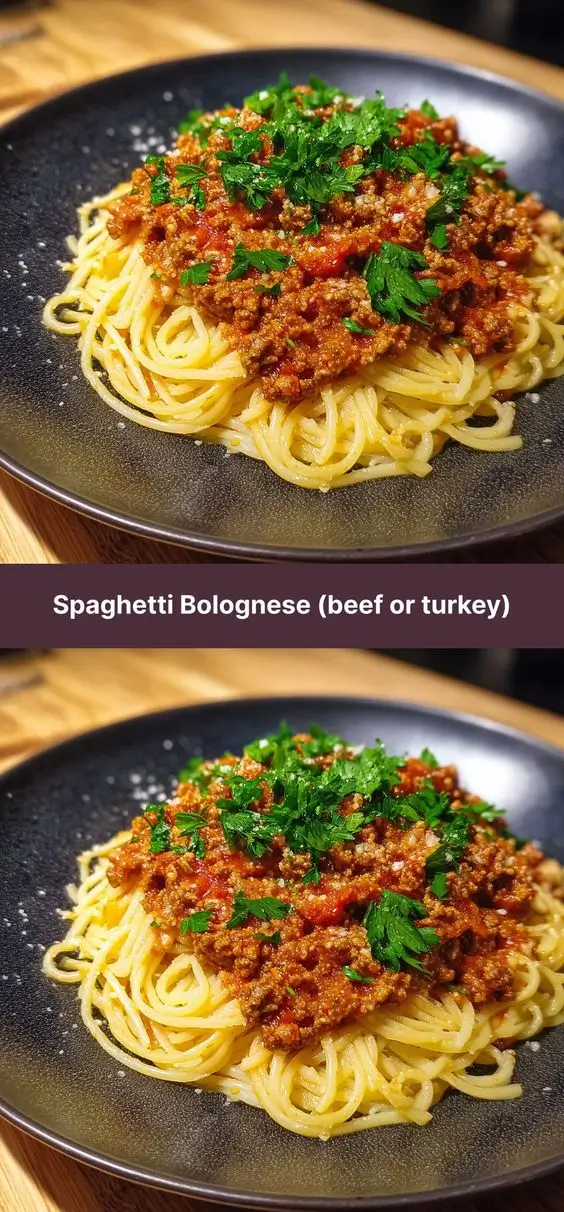 Spaghetti Bolognese (beef or turkey)