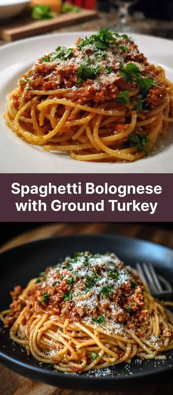 Spaghetti Bolognese with Ground Turkey