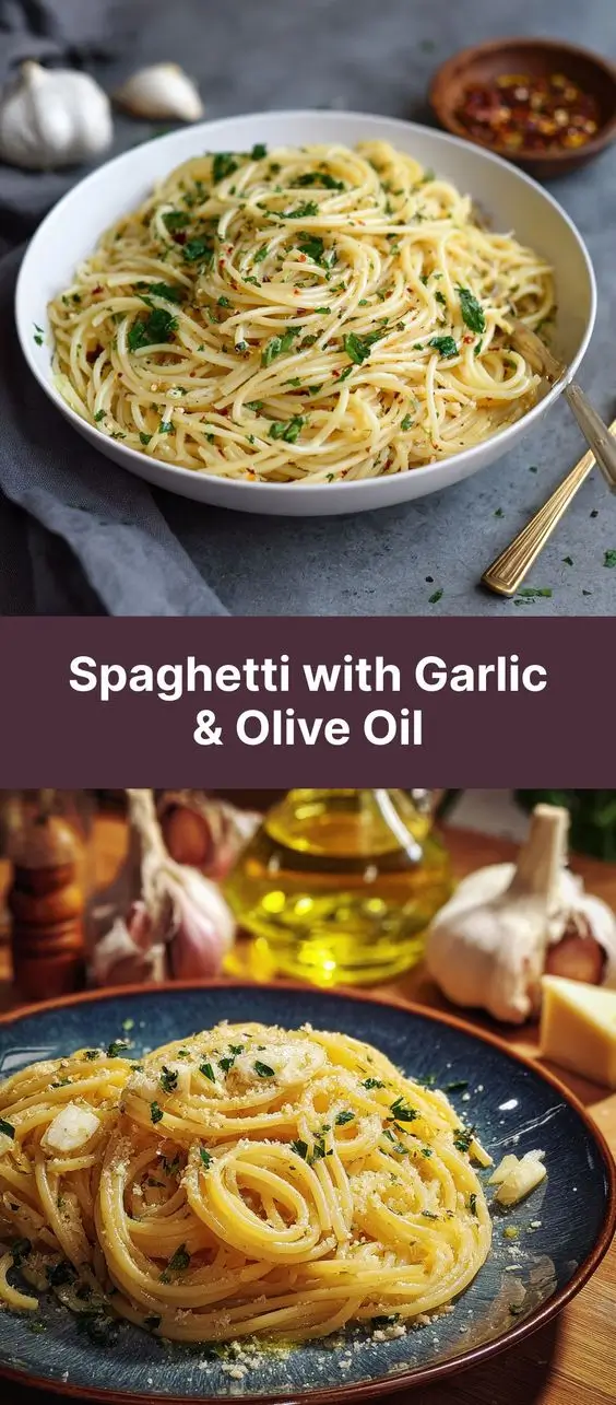Spaghetti with Garlic & Olive Oil
