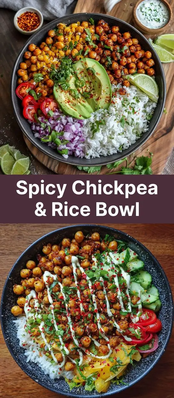 Spicy Chickpea & Rice Bowl
