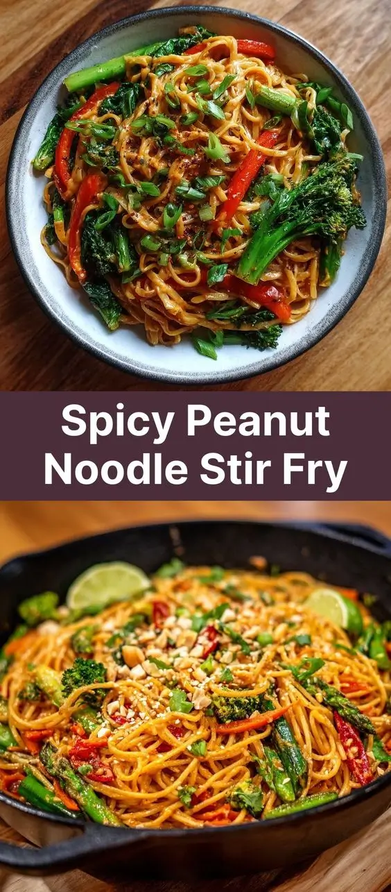 Spicy Peanut Noodle Stir Fry