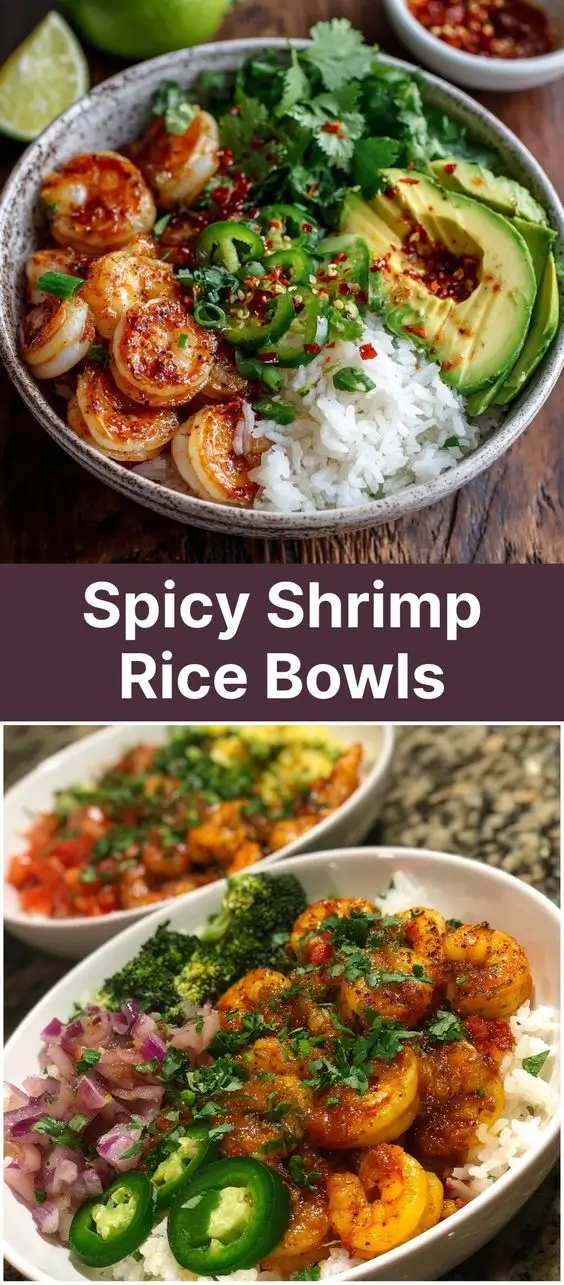 Spicy Shrimp Rice Bowls
